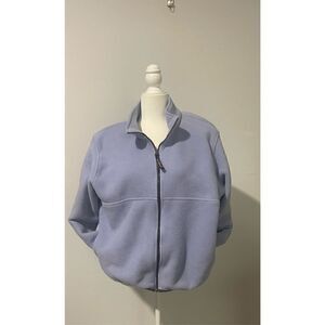 L.L. Bean cozy sweater fleece lilac front zip Xl